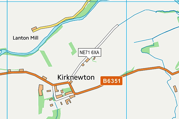 NE71 6XA map - OS VectorMap District (Ordnance Survey) NE71 6XA map - OS VectorMap District (Ordnance Survey)