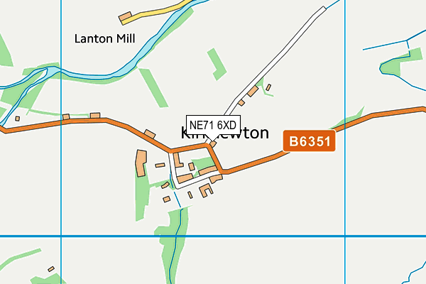 NE71 6XD map - OS VectorMap District (Ordnance Survey)