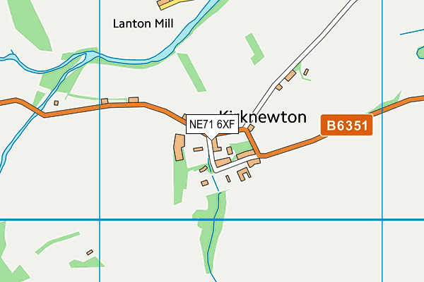 NE71 6XF map - OS VectorMap District (Ordnance Survey)