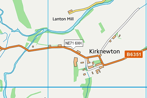 NE71 6XH map - OS VectorMap District (Ordnance Survey)