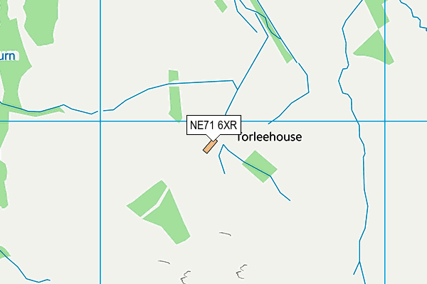 NE71 6XR map - OS VectorMap District (Ordnance Survey)