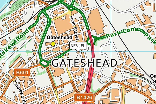 NE8 1EL map - OS VectorMap District (Ordnance Survey) NE8 1EL map - OS VectorMap District (Ordnance Survey)