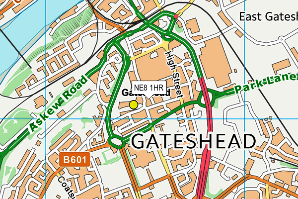 NE8 1HR map - OS VectorMap District (Ordnance Survey) NE8 1HR map - OS VectorMap District (Ordnance Survey)