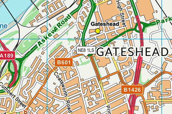NE8 1LS map - OS VectorMap District (Ordnance Survey) NE8 1LS map - OS VectorMap District (Ordnance Survey)