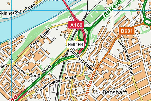 NE8 1PH map - OS VectorMap District (Ordnance Survey) NE8 1PH map - OS VectorMap District (Ordnance Survey)