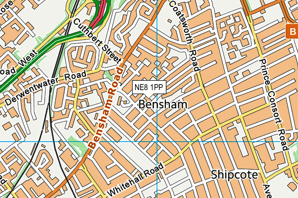 NE8 1PP map - OS VectorMap District (Ordnance Survey) NE8 1PP map - OS VectorMap District (Ordnance Survey)