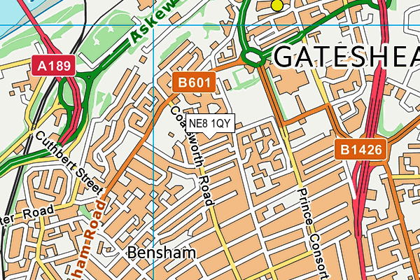 NE8 1QY map - OS VectorMap District (Ordnance Survey) NE8 1QY map - OS VectorMap District (Ordnance Survey)