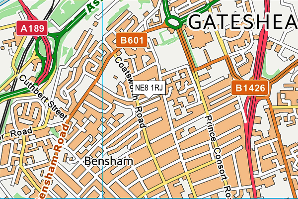 NE8 1RJ map - OS VectorMap District (Ordnance Survey) NE8 1RJ map - OS VectorMap District (Ordnance Survey)