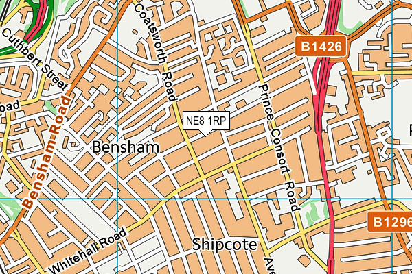 NE8 1RP map - OS VectorMap District (Ordnance Survey) NE8 1RP map - OS VectorMap District (Ordnance Survey)