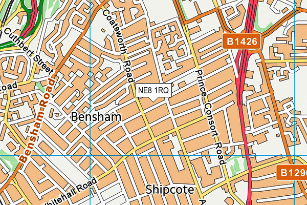 NE8 1RQ map - OS VectorMap District (Ordnance Survey) NE8 1RQ map - OS VectorMap District (Ordnance Survey)