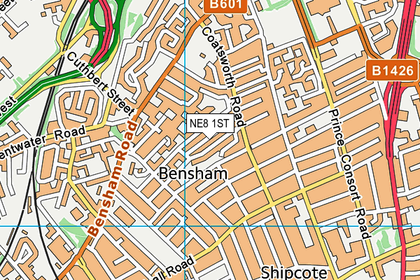 NE8 1ST map - OS VectorMap District (Ordnance Survey) NE8 1ST map - OS VectorMap District (Ordnance Survey)