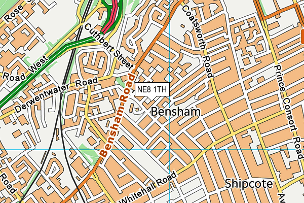 NE8 1TH map - OS VectorMap District (Ordnance Survey) NE8 1TH map - OS VectorMap District (Ordnance Survey)