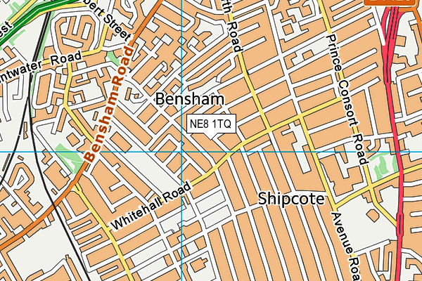 NE8 1TQ map - OS VectorMap District (Ordnance Survey) NE8 1TQ map - OS VectorMap District (Ordnance Survey)