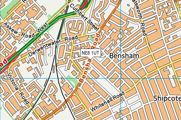 NE8 1UT map - OS VectorMap District (Ordnance Survey) NE8 1UT map - OS VectorMap District (Ordnance Survey)