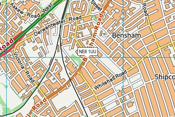 NE8 1UU map - OS VectorMap District (Ordnance Survey) NE8 1UU map - OS VectorMap District (Ordnance Survey)