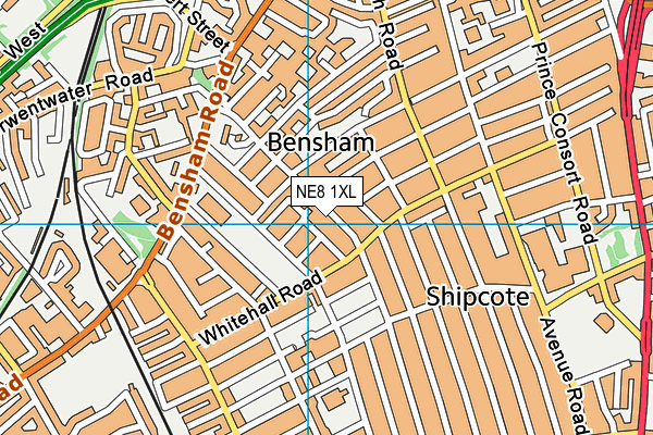 NE8 1XL map - OS VectorMap District (Ordnance Survey) NE8 1XL map - OS VectorMap District (Ordnance Survey)