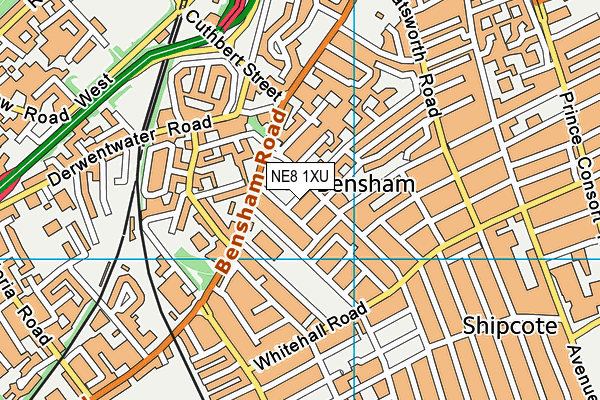 NE8 1XU map - OS VectorMap District (Ordnance Survey) NE8 1XU map - OS VectorMap District (Ordnance Survey)