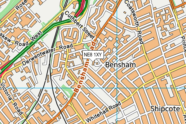 NE8 1XY map - OS VectorMap District (Ordnance Survey) NE8 1XY map - OS VectorMap District (Ordnance Survey)