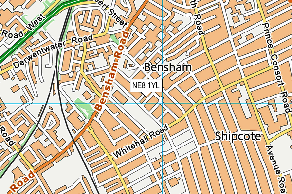 NE8 1YL map - OS VectorMap District (Ordnance Survey) NE8 1YL map - OS VectorMap District (Ordnance Survey)