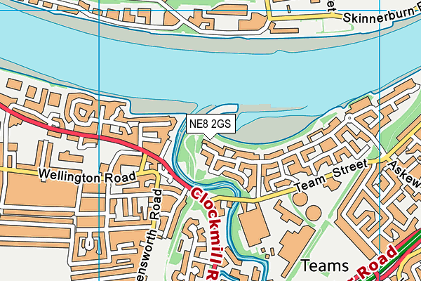 NE8 2GS map - OS VectorMap District (Ordnance Survey) NE8 2GS map - OS VectorMap District (Ordnance Survey)