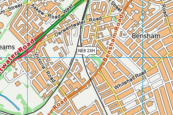 NE8 2XH map - OS VectorMap District (Ordnance Survey) NE8 2XH map - OS VectorMap District (Ordnance Survey)