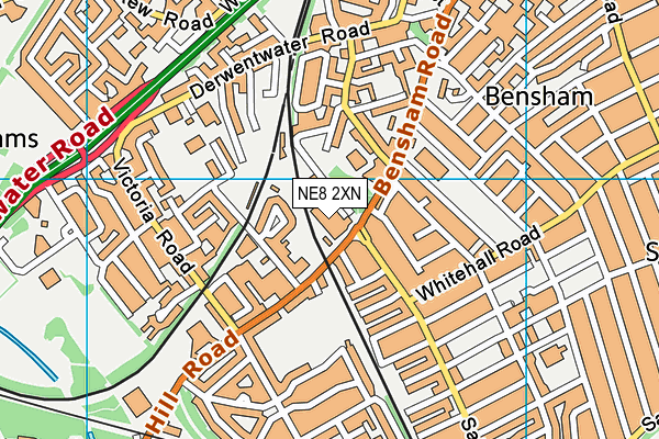NE8 2XN map - OS VectorMap District (Ordnance Survey) NE8 2XN map - OS VectorMap District (Ordnance Survey)