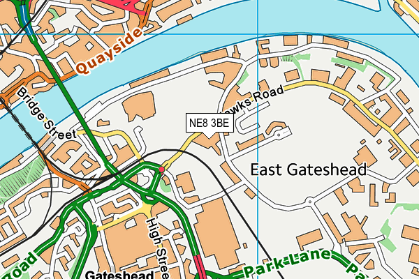 NE8 3BE map - OS VectorMap District (Ordnance Survey) NE8 3BE map - OS VectorMap District (Ordnance Survey)