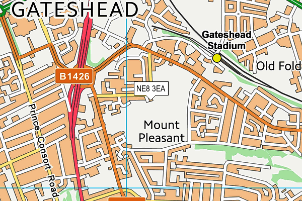 NE8 3EA map - OS VectorMap District (Ordnance Survey) NE8 3EA map - OS VectorMap District (Ordnance Survey)