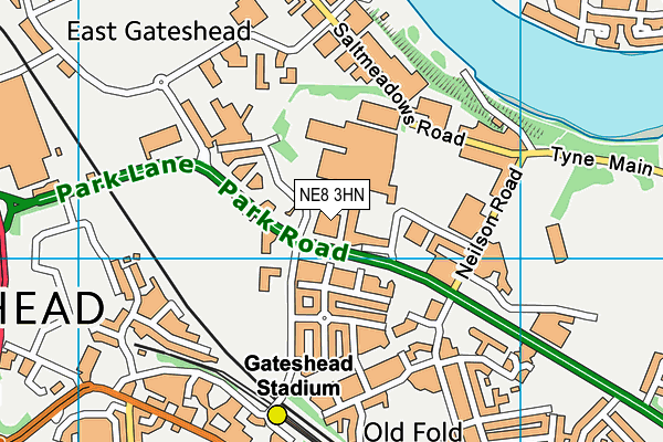 NE8 3HN map - OS VectorMap District (Ordnance Survey) NE8 3HN map - OS VectorMap District (Ordnance Survey)