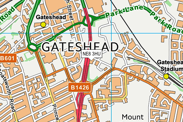 NE8 3HU map - OS VectorMap District (Ordnance Survey) NE8 3HU map - OS VectorMap District (Ordnance Survey)