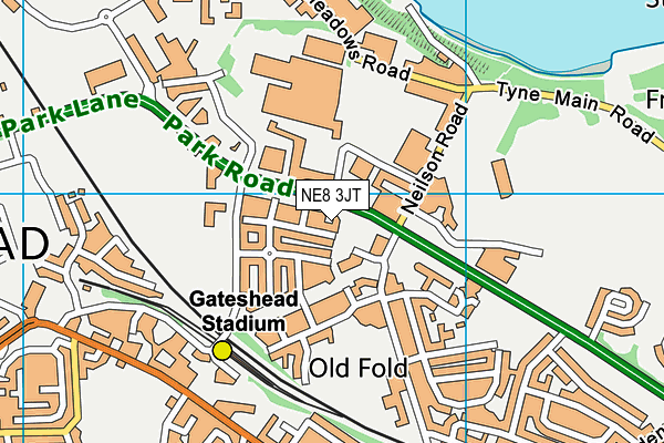 NE8 3JT map - OS VectorMap District (Ordnance Survey) NE8 3JT map - OS VectorMap District (Ordnance Survey)