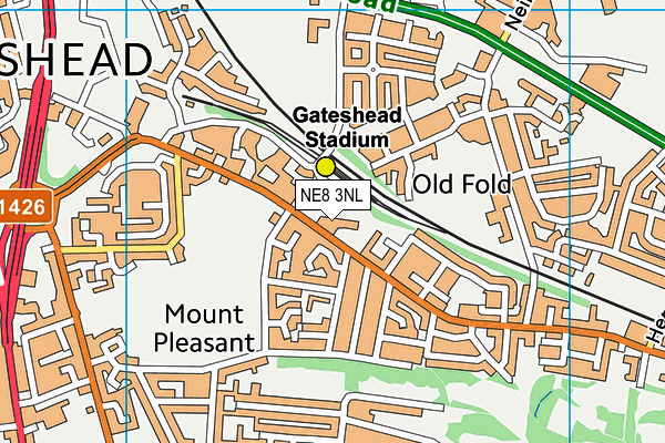 NE8 3NL map - OS VectorMap District (Ordnance Survey) NE8 3NL map - OS VectorMap District (Ordnance Survey)