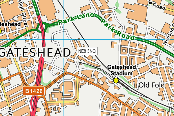 NE8 3NQ map - OS VectorMap District (Ordnance Survey) NE8 3NQ map - OS VectorMap District (Ordnance Survey)