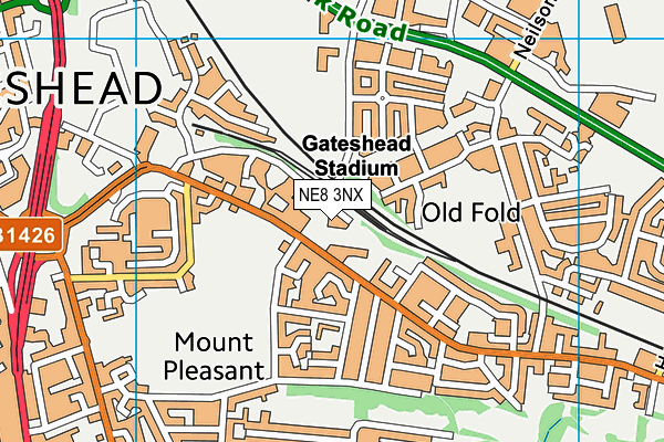 NE8 3NX map - OS VectorMap District (Ordnance Survey) NE8 3NX map - OS VectorMap District (Ordnance Survey)