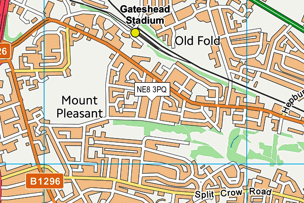 NE8 3PQ map - OS VectorMap District (Ordnance Survey) NE8 3PQ map - OS VectorMap District (Ordnance Survey)
