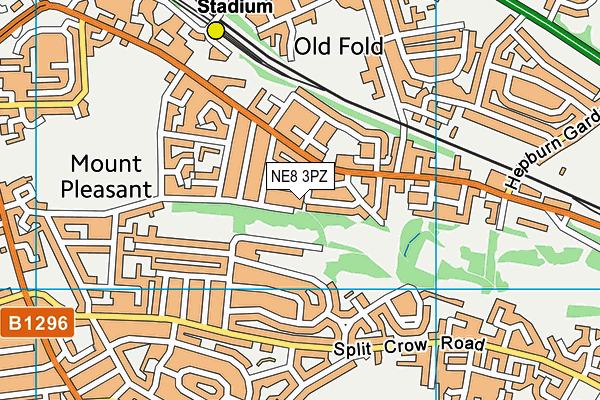 NE8 3PZ map - OS VectorMap District (Ordnance Survey) NE8 3PZ map - OS VectorMap District (Ordnance Survey)