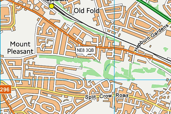 NE8 3QB map - OS VectorMap District (Ordnance Survey) NE8 3QB map - OS VectorMap District (Ordnance Survey)