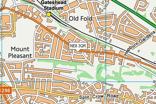 NE8 3QR map - OS VectorMap District (Ordnance Survey) NE8 3QR map - OS VectorMap District (Ordnance Survey)