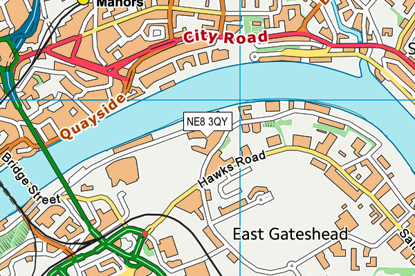 NE8 3QY map - OS VectorMap District (Ordnance Survey)