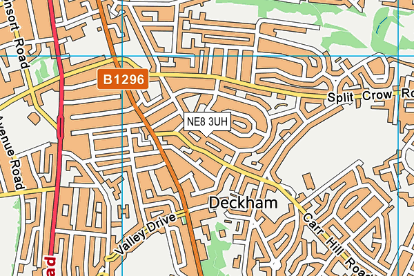 NE8 3UH map - OS VectorMap District (Ordnance Survey) NE8 3UH map - OS VectorMap District (Ordnance Survey)
