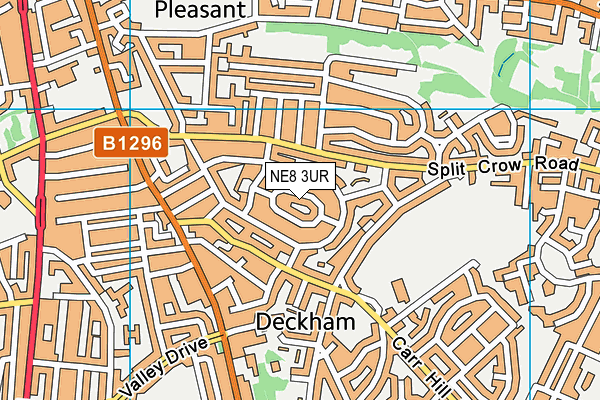 NE8 3UR map - OS VectorMap District (Ordnance Survey) NE8 3UR map - OS VectorMap District (Ordnance Survey)