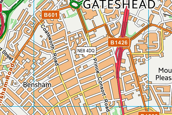 NE8 4DQ map - OS VectorMap District (Ordnance Survey) NE8 4DQ map - OS VectorMap District (Ordnance Survey)