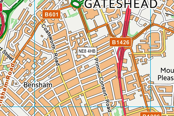 NE8 4HB map - OS VectorMap District (Ordnance Survey) NE8 4HB map - OS VectorMap District (Ordnance Survey)