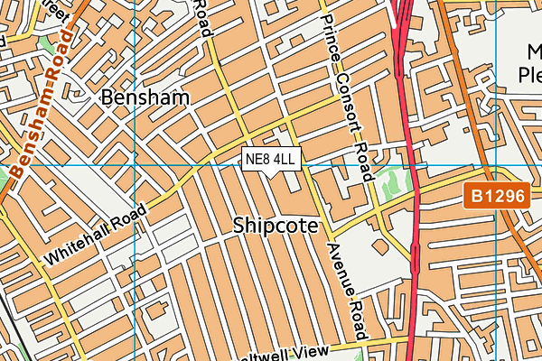 NE8 4LL map - OS VectorMap District (Ordnance Survey) NE8 4LL map - OS VectorMap District (Ordnance Survey)