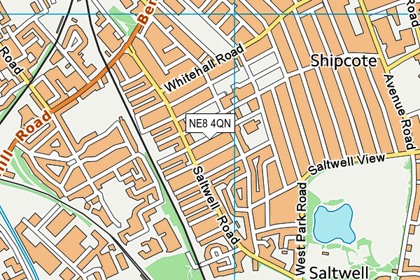 NE8 4QN map - OS VectorMap District (Ordnance Survey)