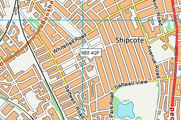 NE8 4QP map - OS VectorMap District (Ordnance Survey)