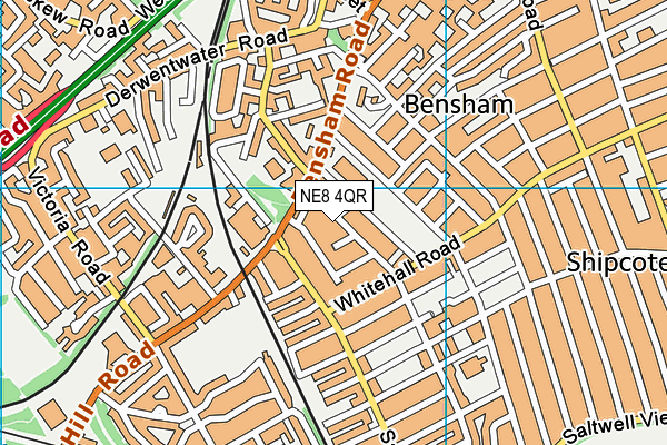 NE8 4QR map - OS VectorMap District (Ordnance Survey) NE8 4QR map - OS VectorMap District (Ordnance Survey)
