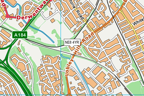 NE8 4YR map - OS VectorMap District (Ordnance Survey) NE8 4YR map - OS VectorMap District (Ordnance Survey)