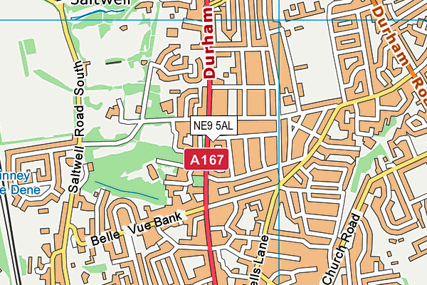 NE9 5AL map - OS VectorMap District (Ordnance Survey) NE9 5AL map - OS VectorMap District (Ordnance Survey)