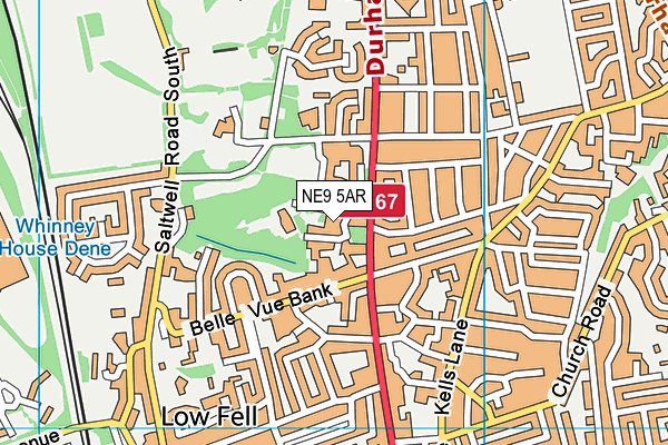 NE9 5AR map - OS VectorMap District (Ordnance Survey) NE9 5AR map - OS VectorMap District (Ordnance Survey)